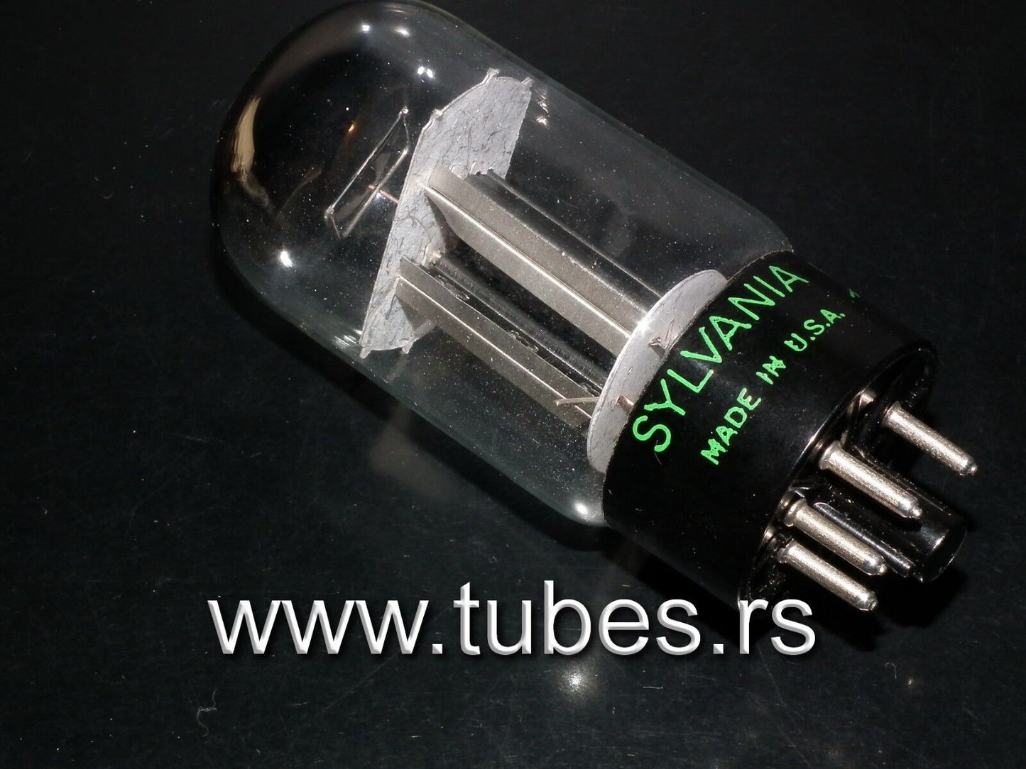 5V4GA Sylvania VT-206 NOS NIB black plates, carbonized nickel