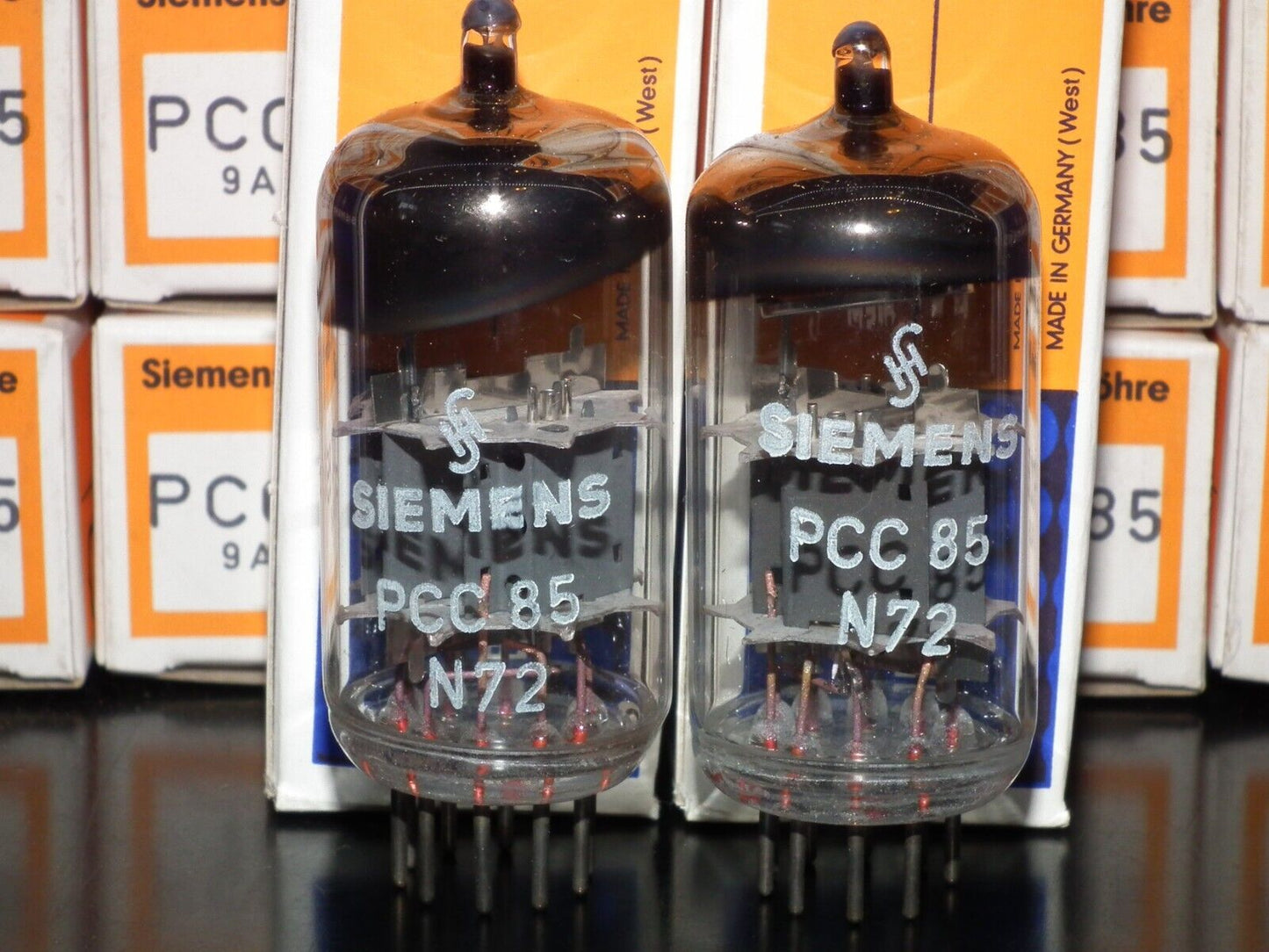 PCC85 Siemens 9AQ8 Matched Pair (Two Tubes) NOS NIB