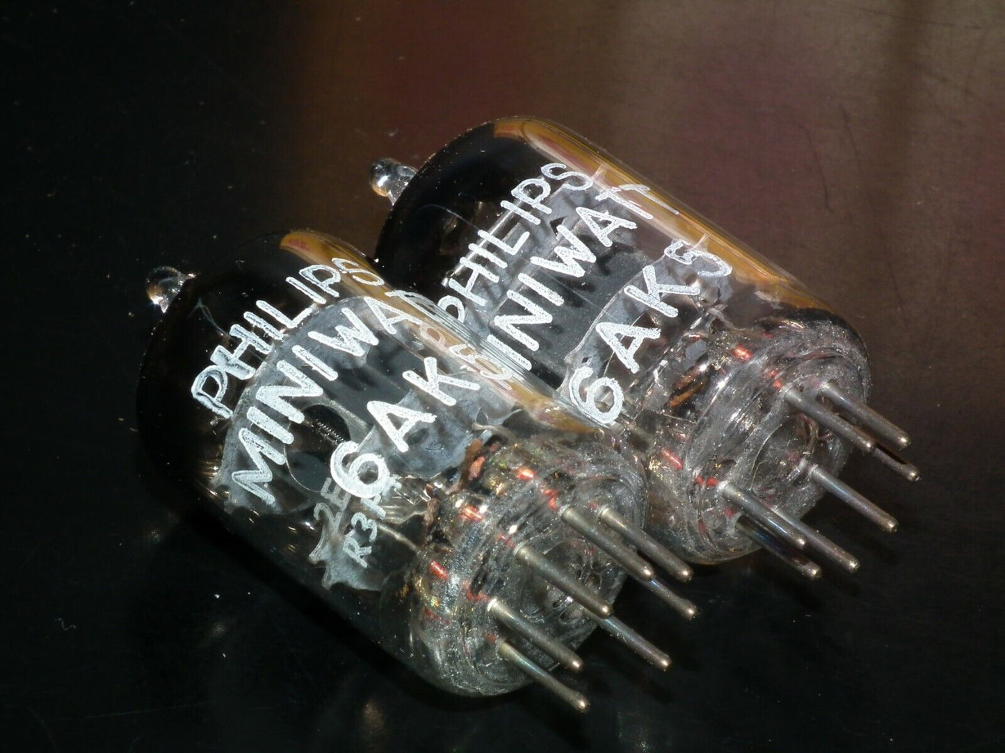 Matched Pair 5654 6AK5W EF95 Mullard Philips D getter 1953!!! Yaqin Little Dot