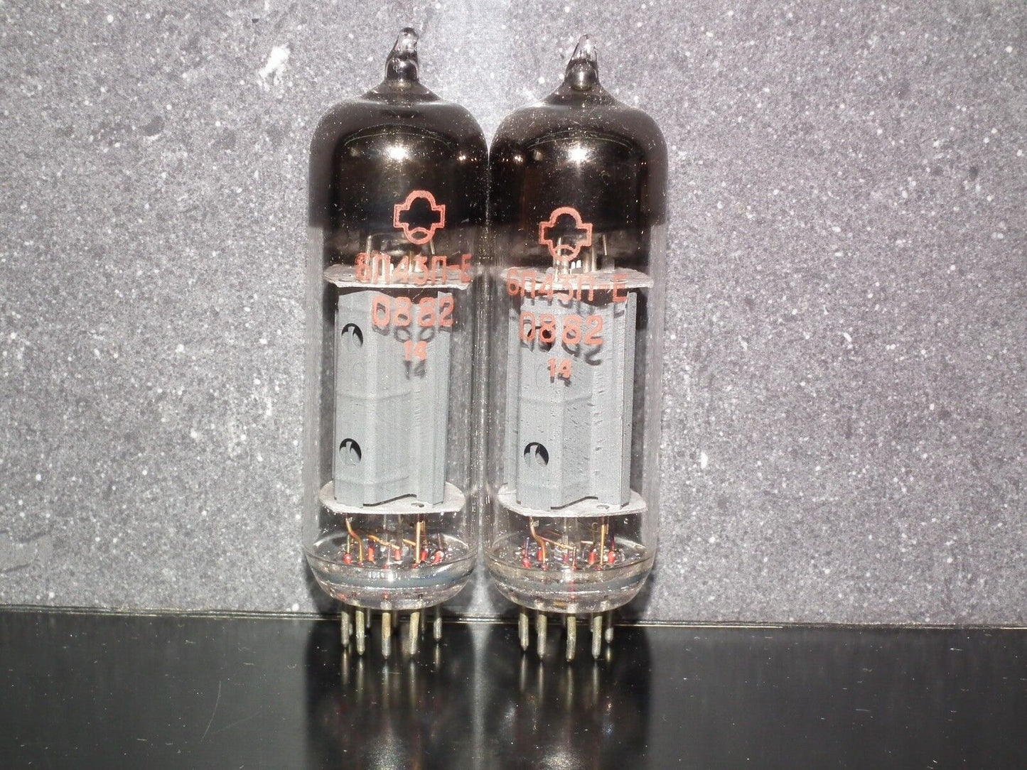 Platinum matched pair 6P43P-E Reflektor ( EL86 6CW5 )  NOS tube audio pentode