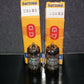 Valvo 6201 (ECC81 12AT7) NOS matched pair rebranded Philips RARE DISC GETTER