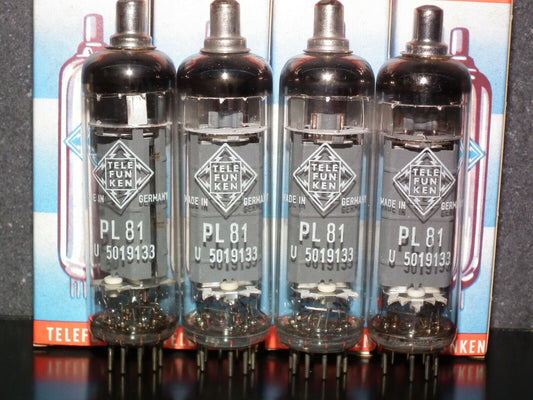 Platinum matched Quad PL81 Telefunken NOS NIB Diamond Bottom