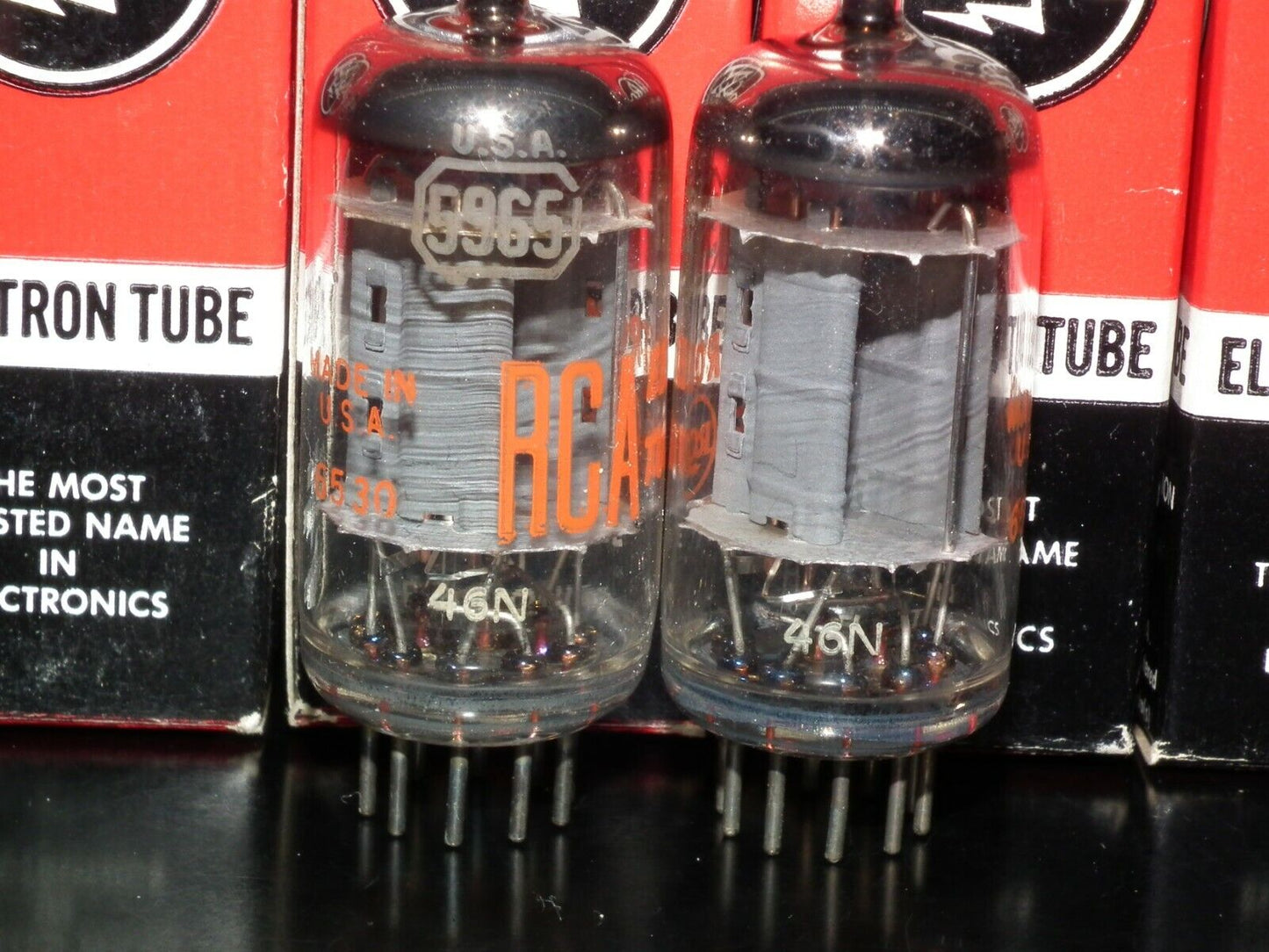 5965 RCA E180CC 7062 NOS NIB Platinum matched pair, early 60s made in USA