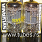 12AX7A Sylvania ECC83 7025  - Platinum Matched Pair - Yellow & Green printing