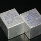 Two vintage Siemens electrolytic capacitors 500uF 70V Klangfilm, Germany 60s
