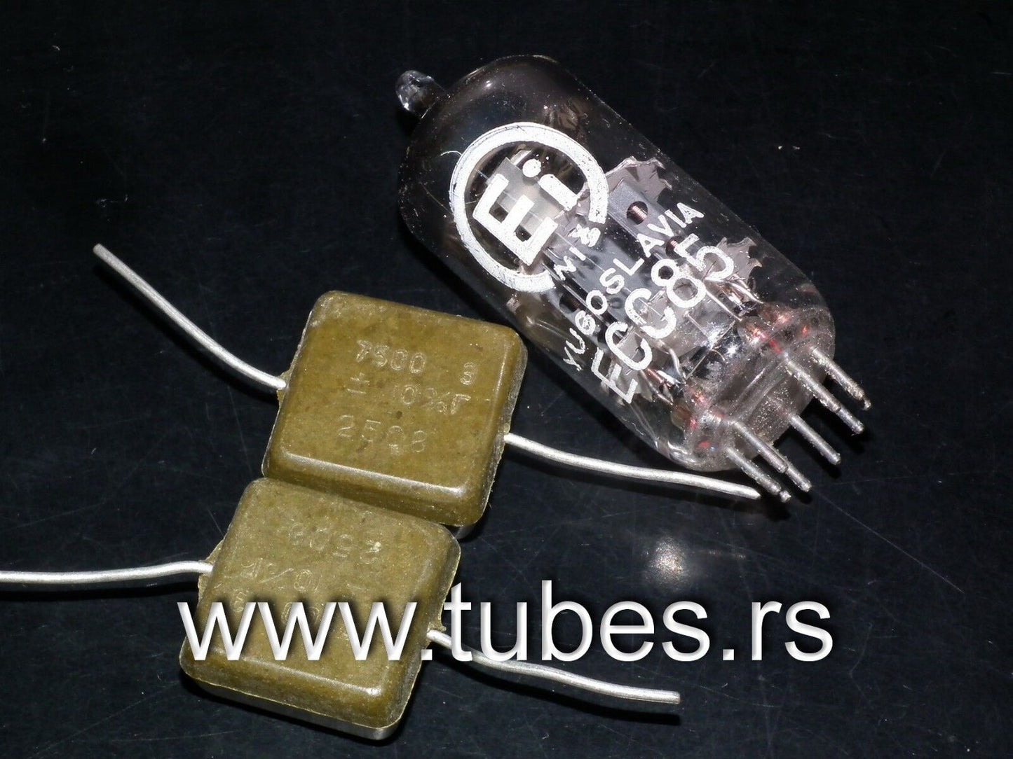 Two vintage Silver Mica NOS KSO capacitors 10nF / 10000pF 250V