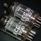 ECC83 Philips France 12AX7 Matched Pair Ribbed plates, Rebranded ULTRON NOS NIB