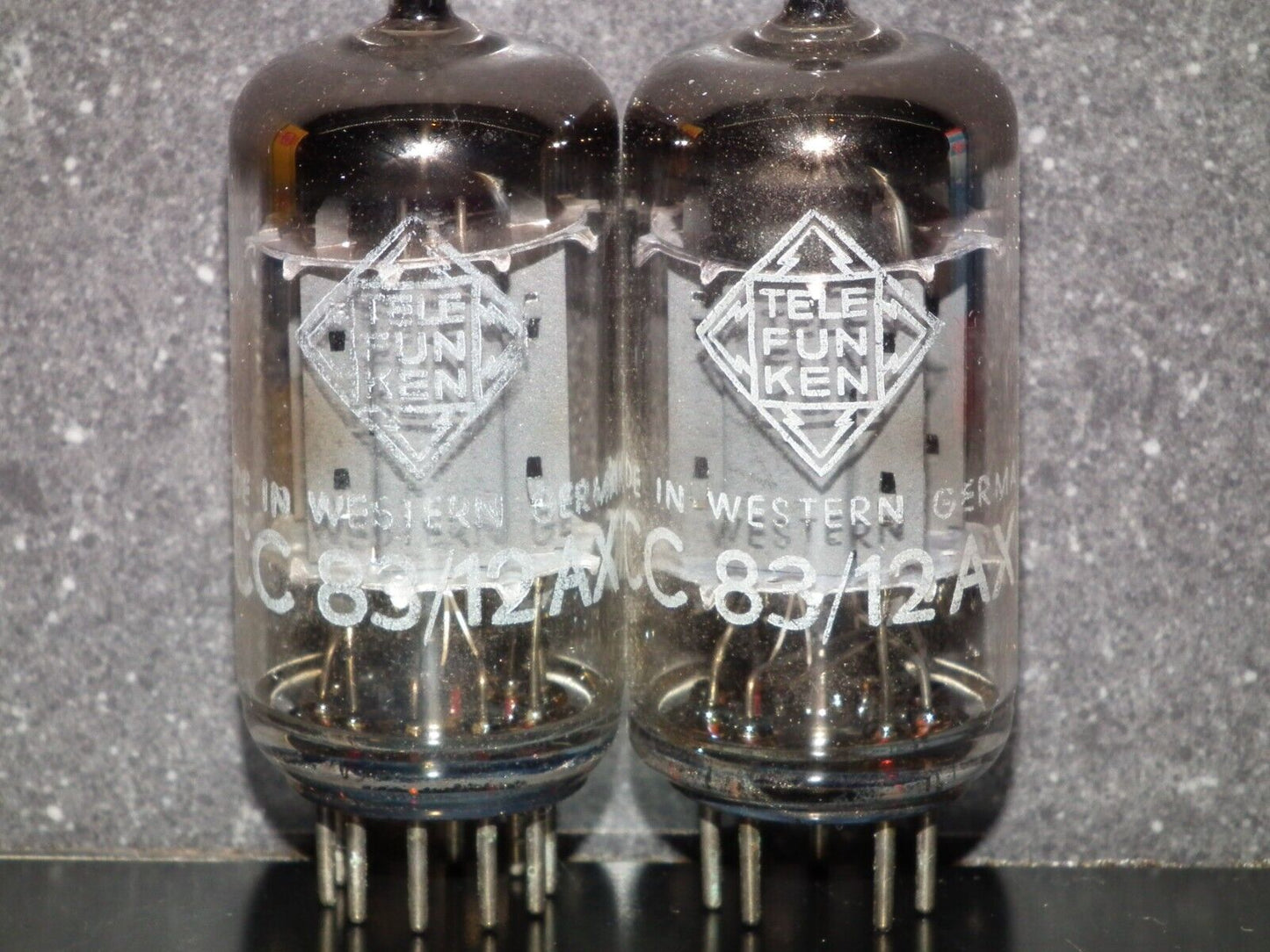 Matched Pair 12AX7 Telefunken ECC83 Tested 85/100% Smooth Anodes DB Berlin Codes