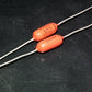 Two polystyrene capacitors 4700pF 0.0047uF 100V ISKRA SIEMENS 1974 HI End Tube