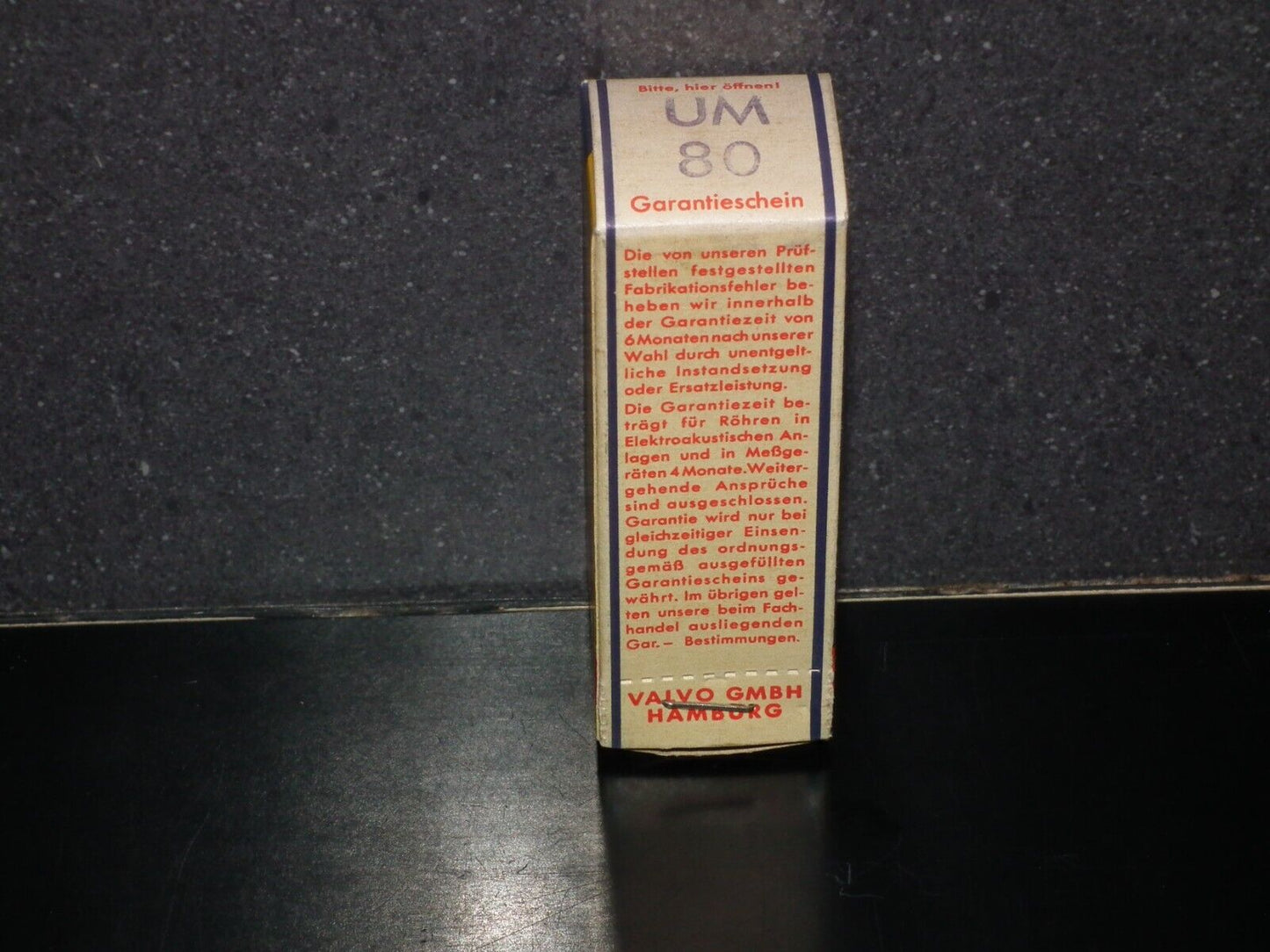 UM80 Valvo Tuning eye tube NOS NIB RARE 1956 Bottom Code Unopened Box