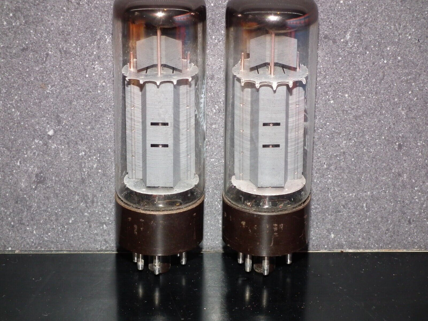 EL34 6CA7 Mullard Xf2 OO  Getter Welded Anodes Platinum Matched Pair 80/100%