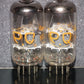 6DJ8 ECC88 Amperex Holland Matched Pair Used Tested 95% A Frame Getter