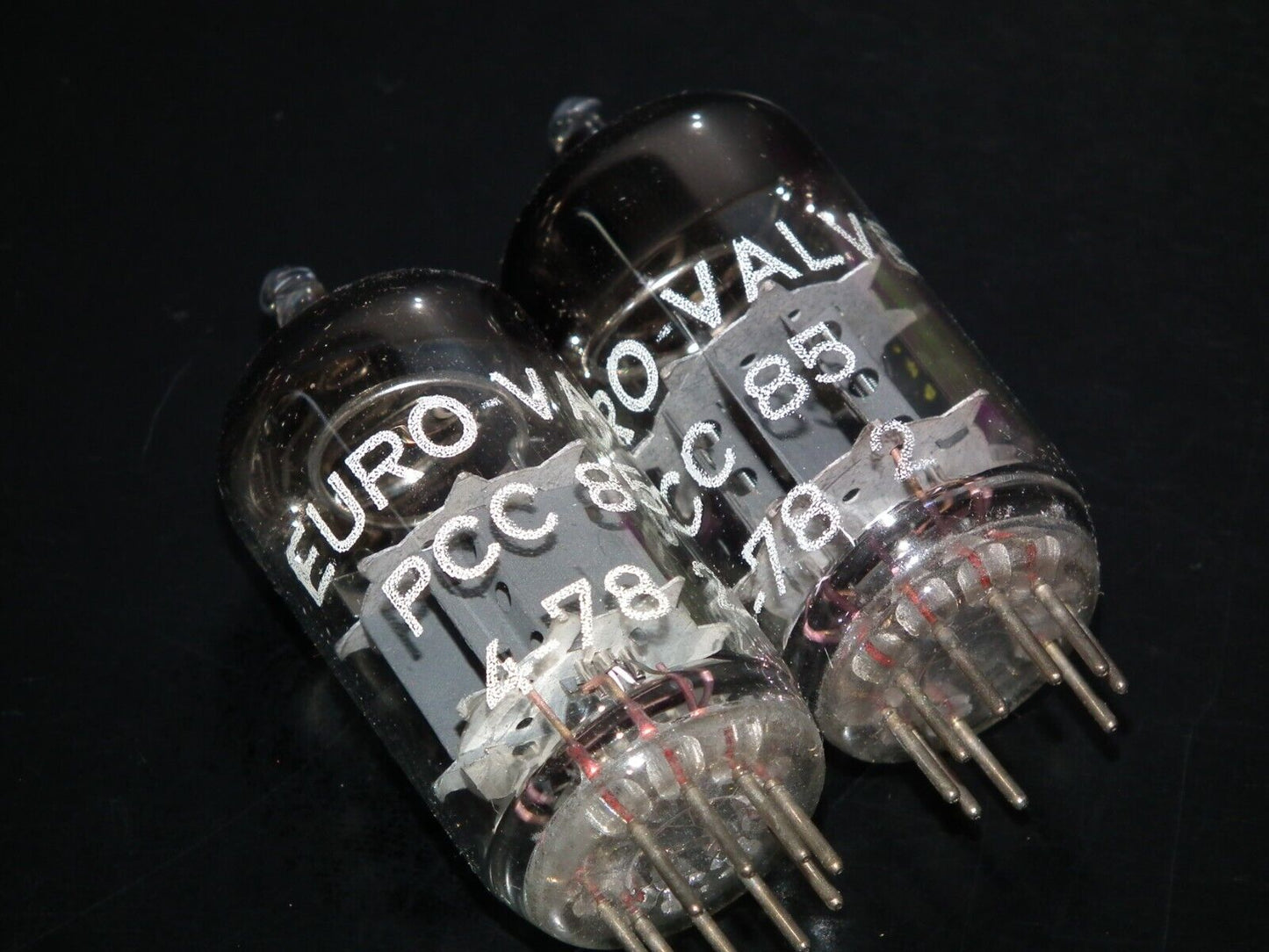 PCC85 Euro Valve Platinum Matched Pair NOS NIB 70s Big Inclined Getter