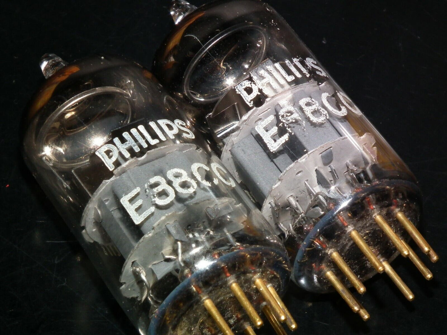 E88CC Philips Heerlen 6922 Matched Pair, Used Tested 85%, Gold pins