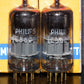 E88CC 6922 Matched Pair Philips Heerlen Holland Premium ECC88 6DJ8 Tested NOS 7L