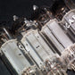Platinum matched pair EL86 6CW5 Mullard Blackburn NOS OLD TYPE D GETTER, 1962