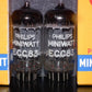 Matched Pair ECC83 Philips 12AX7 1957 mC5 Delta7L D-Foil Getter 19mm Anodes NOS