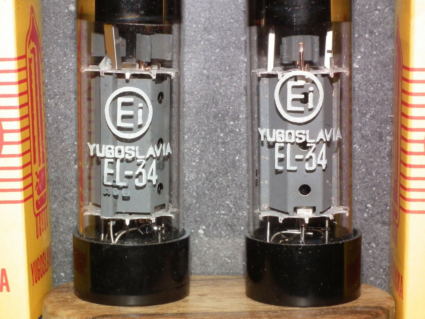 EL34 6CA7 EI Yugoslavia NOS NIB Platinum Matched pair RARE WELDED PLATES OO gett