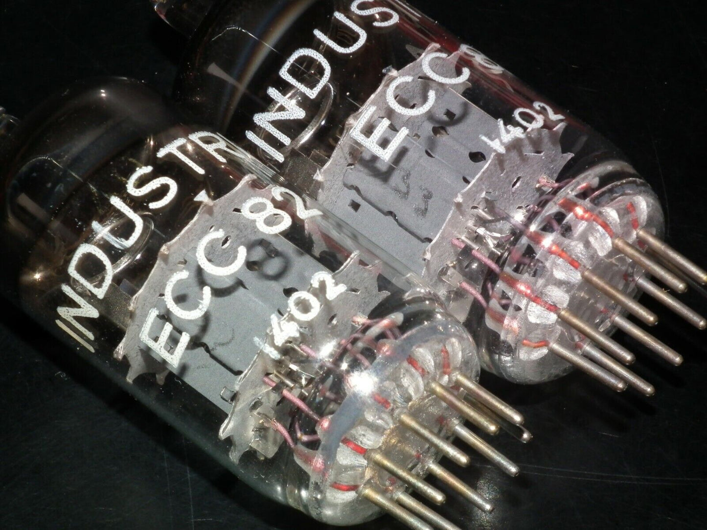 ECC82 12AU7 Standard Brand Industrial NOS NIB Platinum Matched Pair from 60s