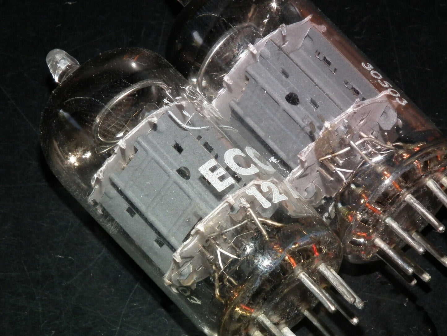ECC83 Philips France 12AX7 Matched Pair Ribbed plates, Rebranded ULTRON NOS NIB