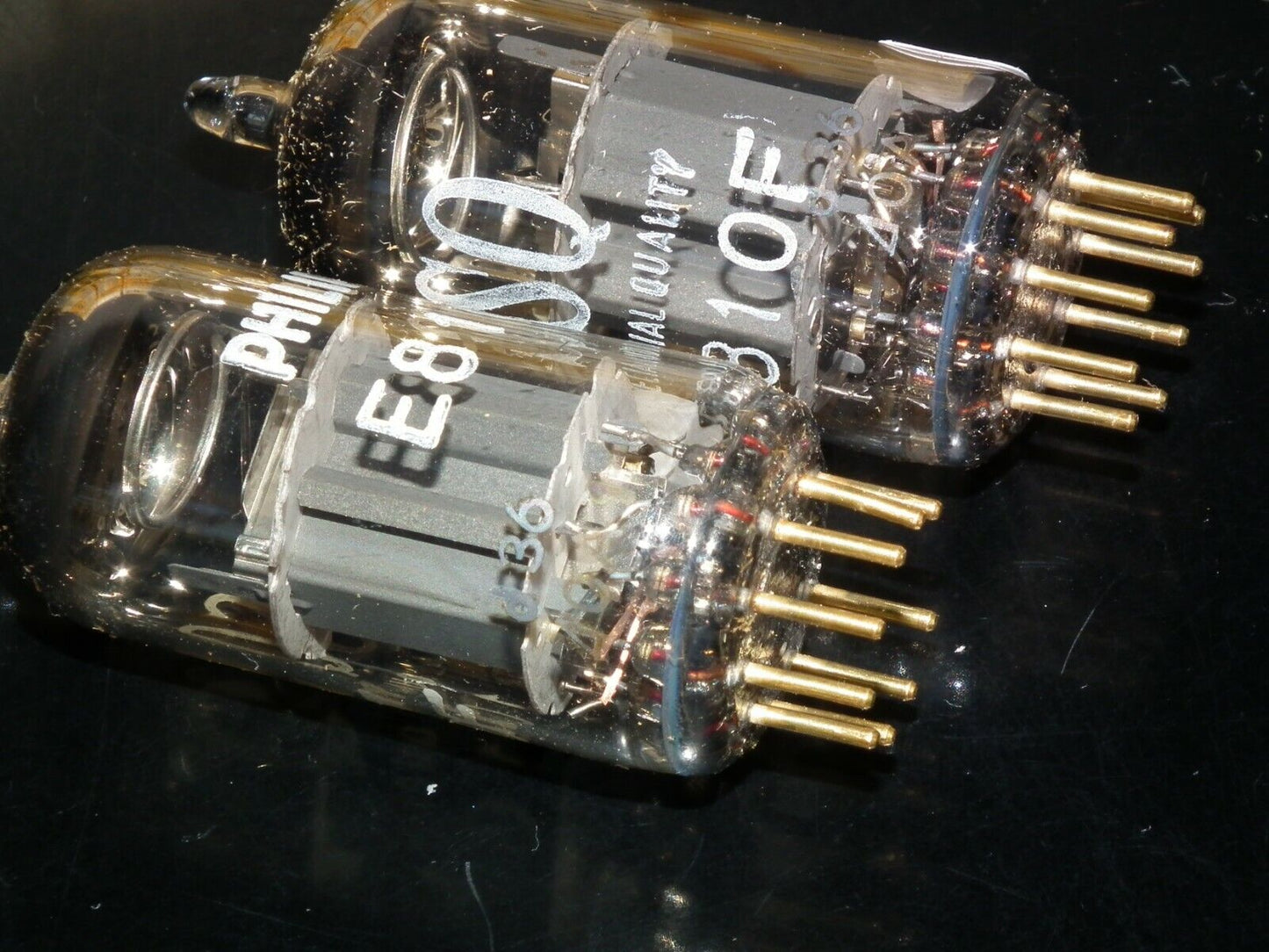Matched Pair Philips E810F 7788 NOS NIB Gold pin Heerlen Holland 60s Low Noise