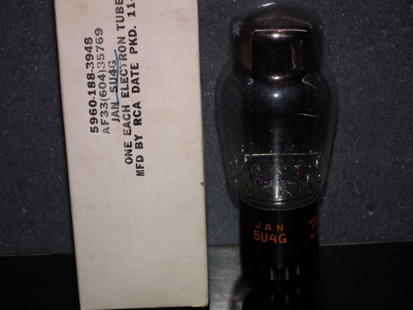 5U4G RCA CV575 NOS NIB JAN BOX Double Top Square Getter Made in 1961
