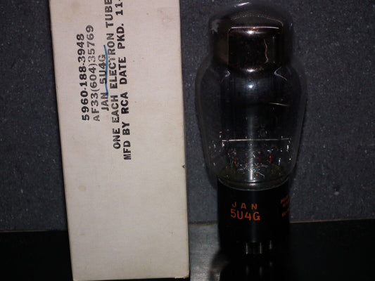 5U4G RCA CV575 NOS NIB JAN BOX Double Top Square Getter Made in 1961
