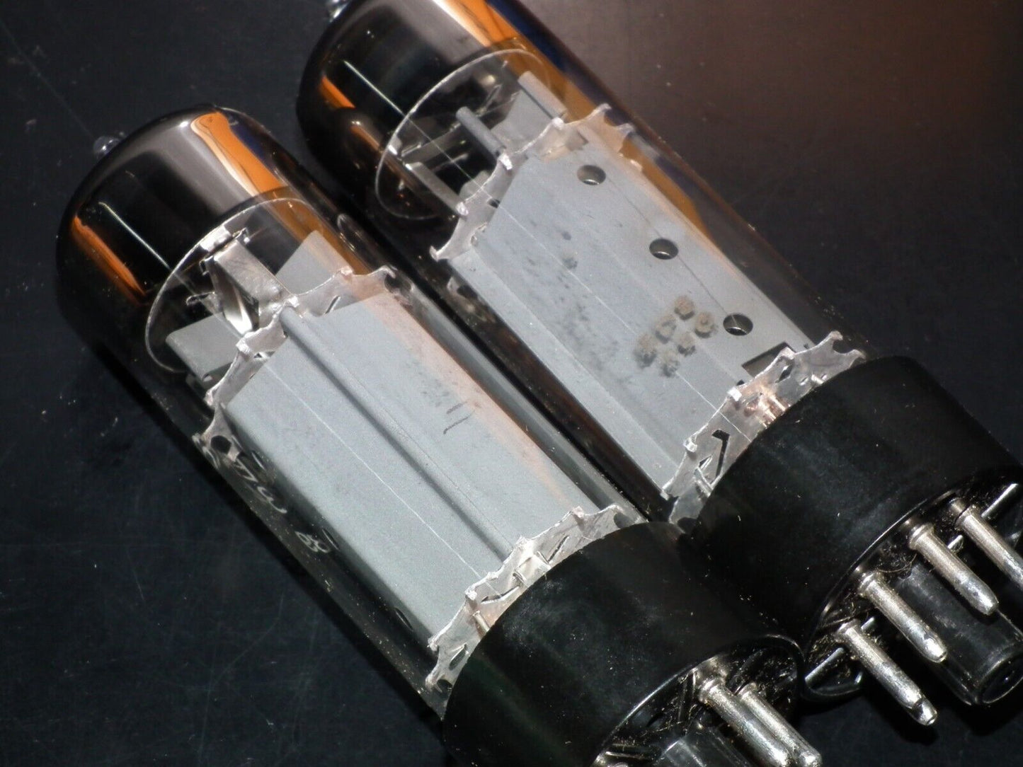 EL34 Siemens 6CA7 NOS NIB Platinum Matched pair WELDED PLATES OO getter EI Nis