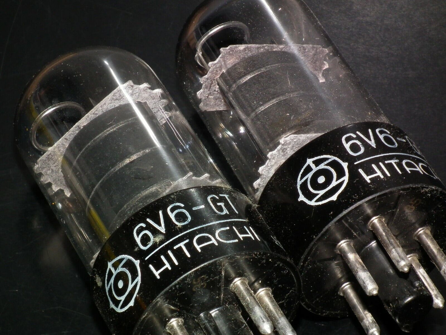 Matched Pair 6V6GT HITACHI Japan USED tested NOS Great Sounding 6V6-GT