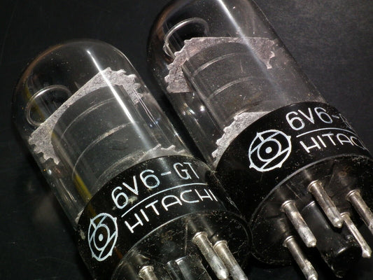 Matched Pair 6V6GT HITACHI Japan USED tested NOS Great Sounding 6V6-GT