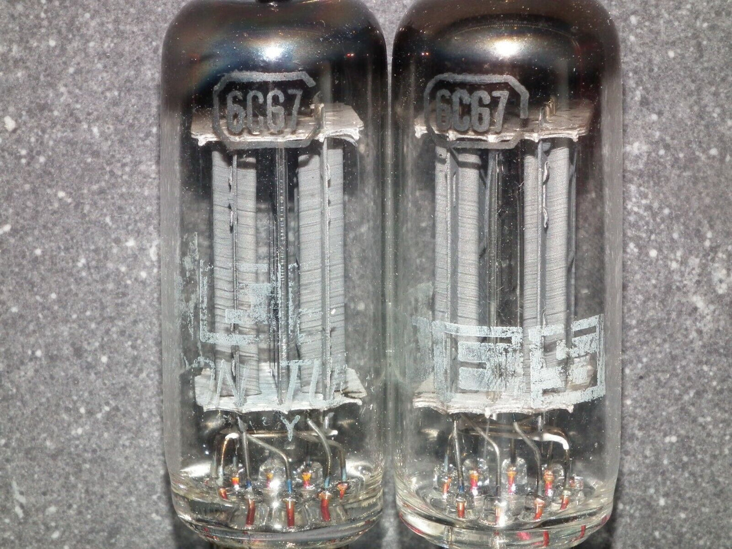 ATES RCA 6CG7 Platinum Matched Pair Square Getter Marantz 8B Leben Conrad Johnso