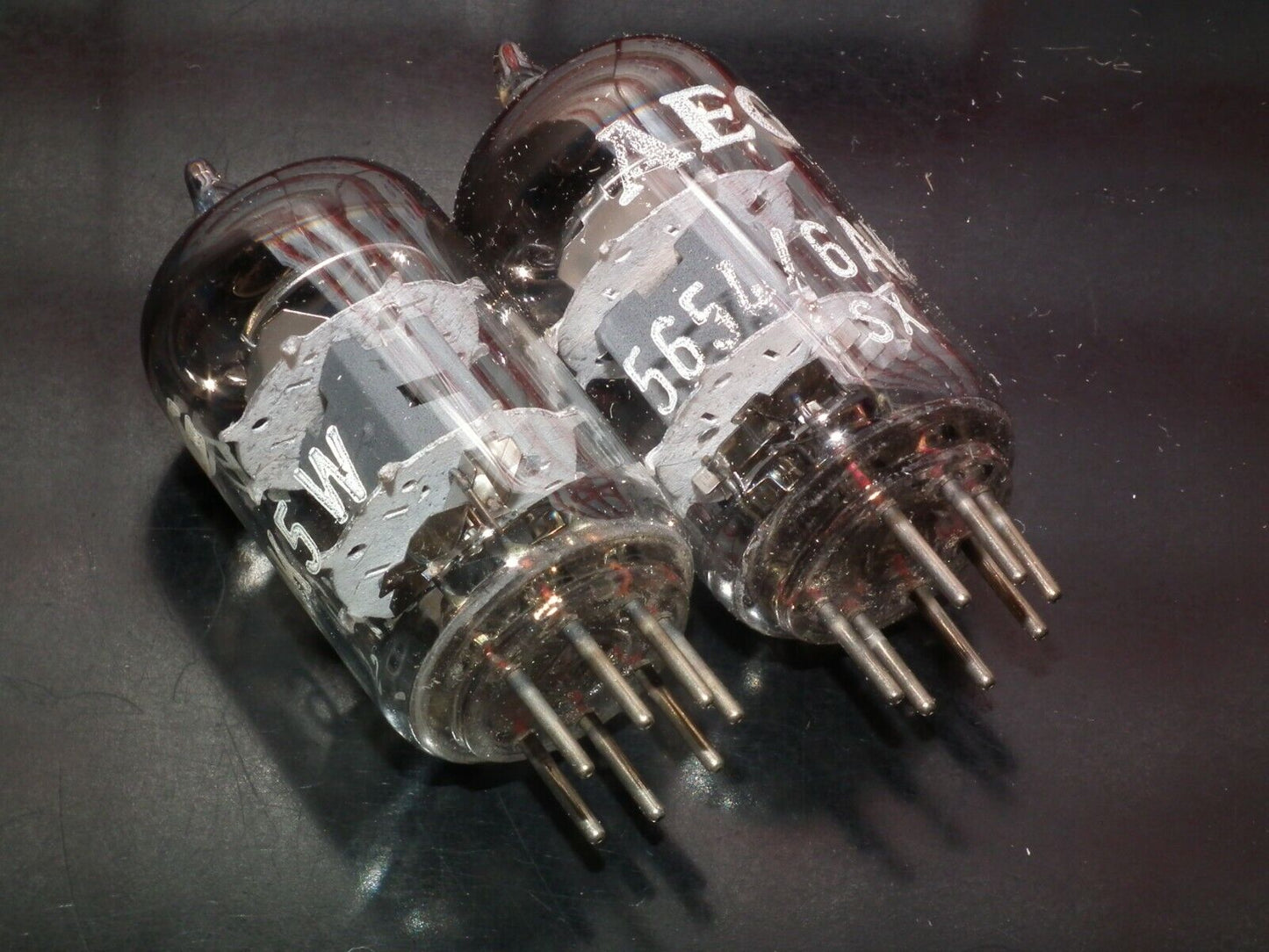 Platinum Matched Pair 5654 6AK5W EF95 Telefunken NOS diamond bottom - Little Dot