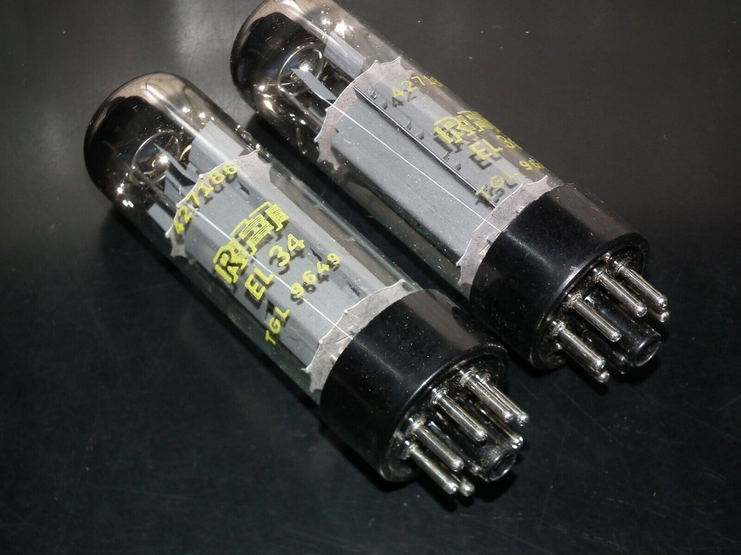 EL34 6CA7 RFT Germany NOS NIB Platinum Matched Pair