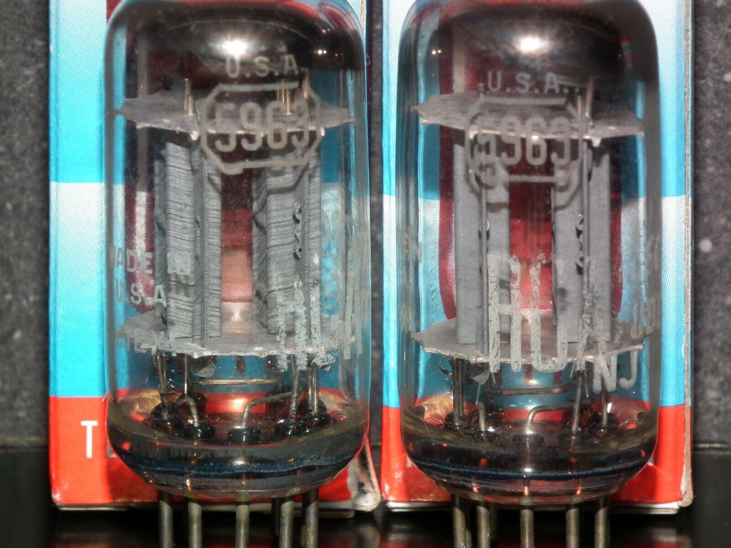 Matched Pair 5963 RCA 12AU7 ECC82  Used Tested 75%