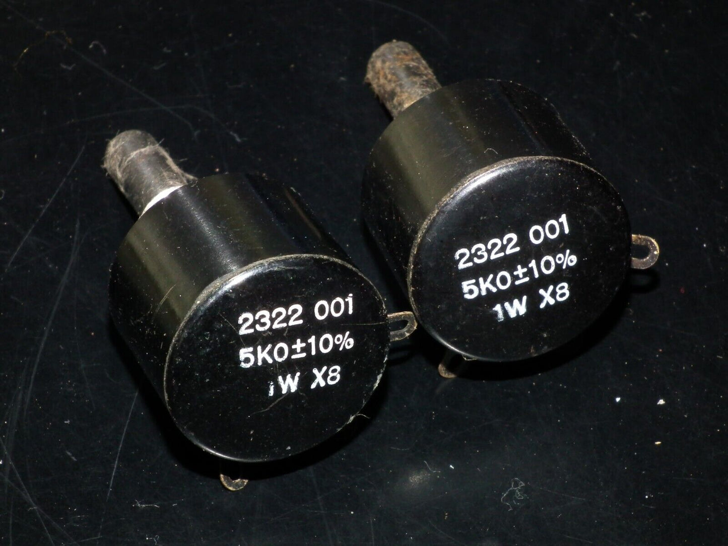 Two (2) NOS vintage potentiometer 20 KOhm 1W X8 2322 001 20K 1W 10%
