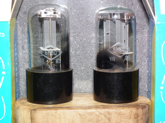Platinum Matched Pair Foton 6SN7GT 6N8S NOS early 60s Tashkent Plant Great Sound