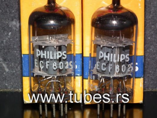 ECF802 Mullard Blackburn rebranded Philips Platinum Matched Pair NOS NIB 6JW8