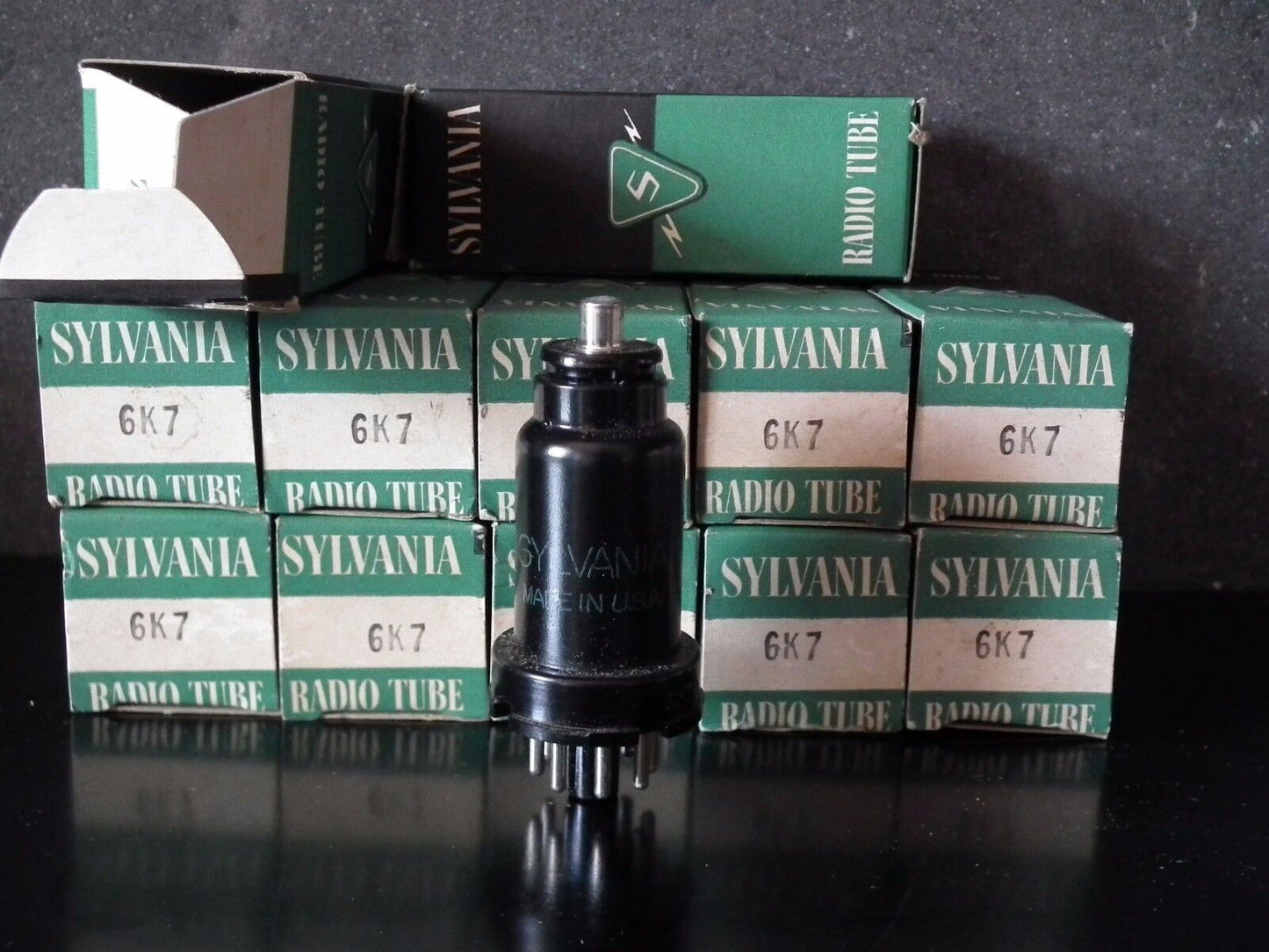 6K7 Sylvania NOS NIB Pentode