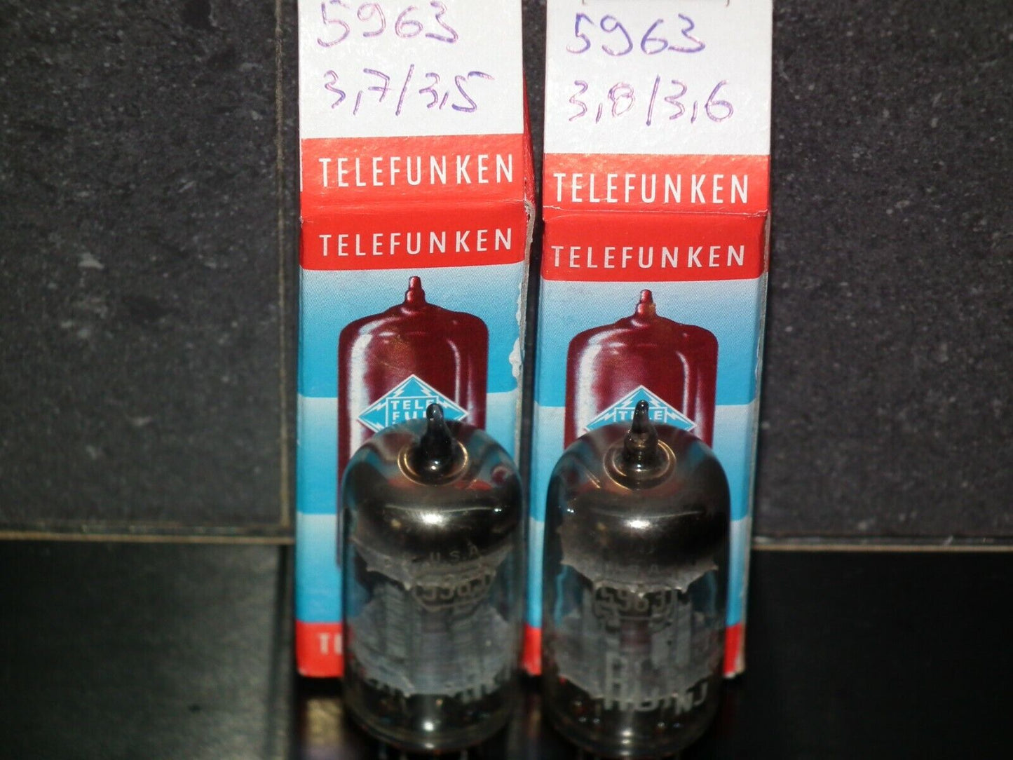 Matched Pair 5963 RCA 12AU7 ECC82  Used Tested 75%