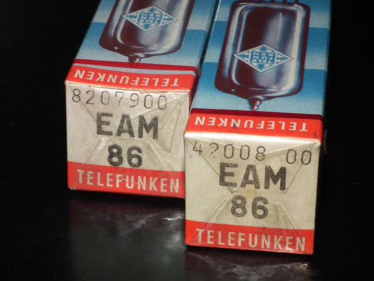One (1 pcs) EAM86 Telefunken diamond bottom 6GX8 NOS NIB Sealed Boxes