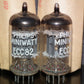 ECC82 12AU7 Philips Holland NOS Platinum Matched Pair Heerlen Plant 1967