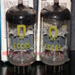 Matched pair ECC85 RFT NOS NIB Inclined Big O Getter, early 60s