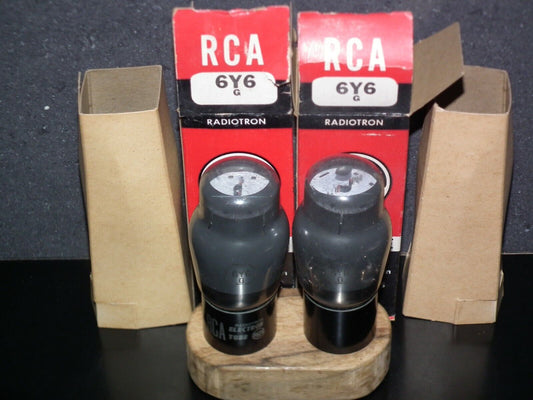 Platinum Matched Pair 6Y6G RCA NOS NIB Gray Smoked Glass