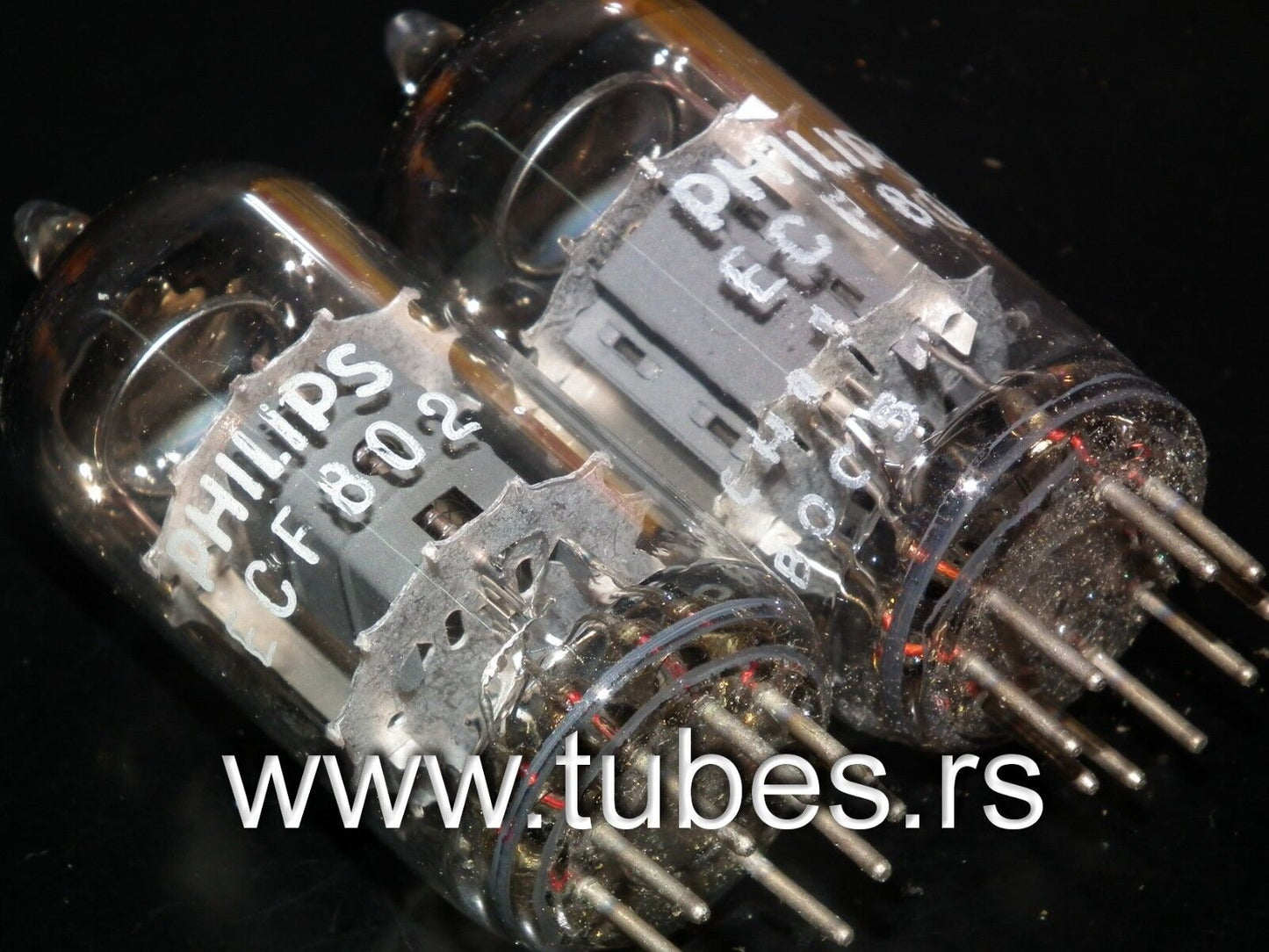 ECF802 Mullard Blackburn rebranded Philips Platinum Matched Pair NOS NIB 6JW8