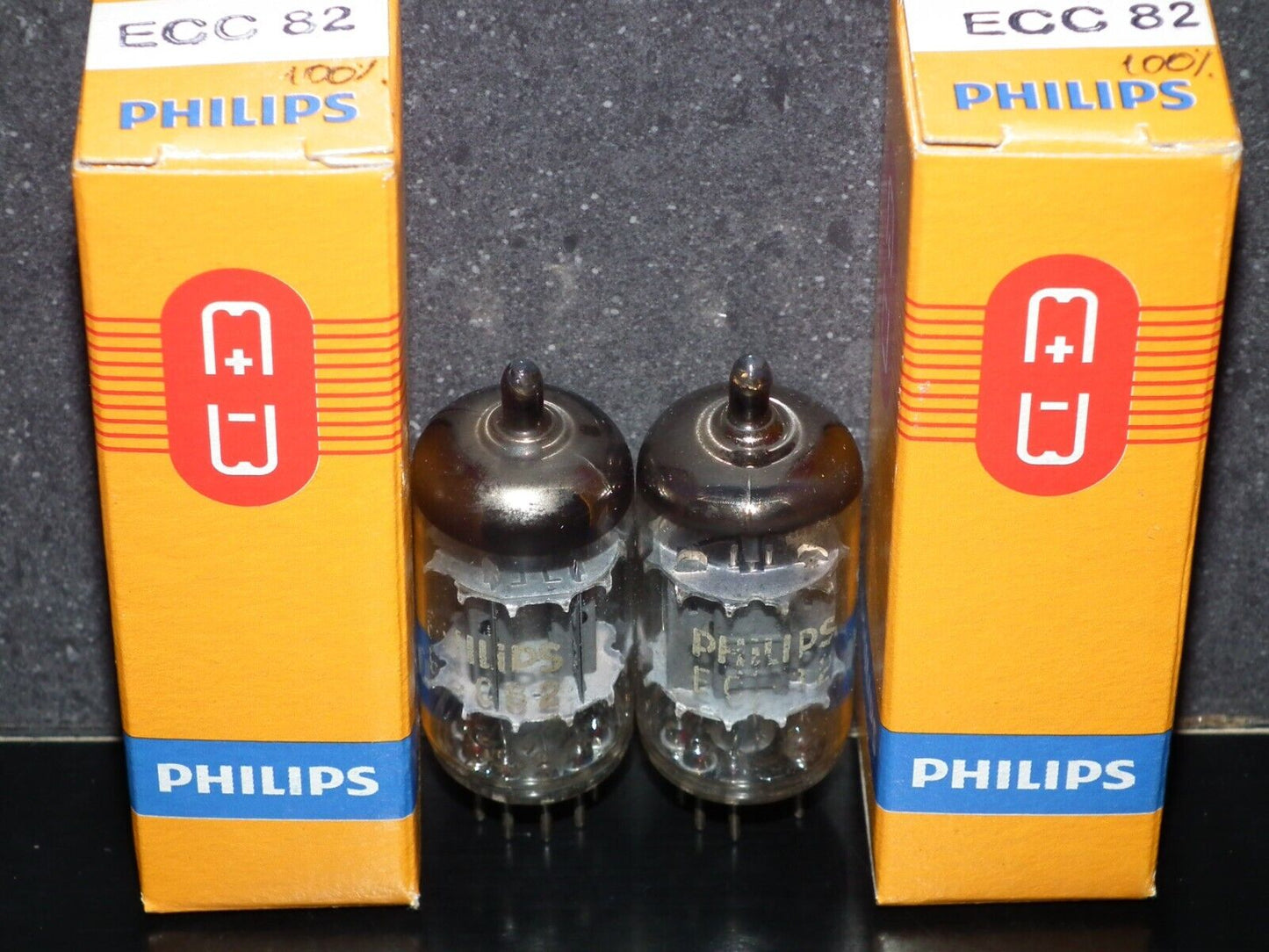 ECC82 12AU7 Philips Heerlen Delta codes Used tested NOS 100% Matched Pair