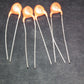 Four NOS Sprague Disc Ceramic Capacitors 2.2pF 500V - 0.0000022uF 500V