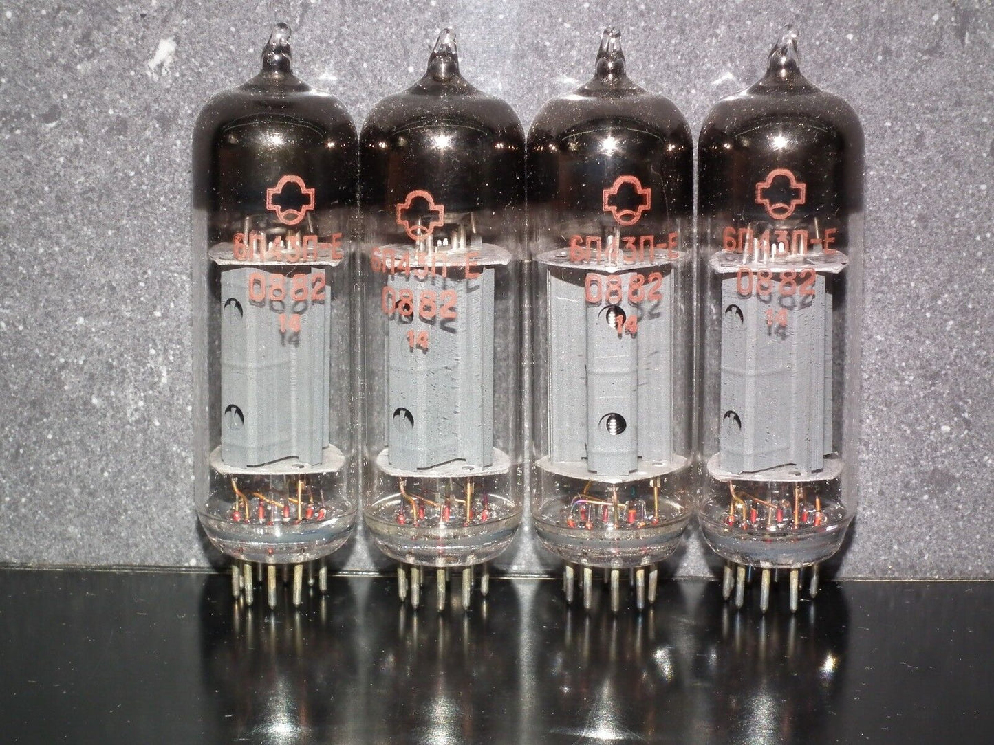 Platinum matched pair 6P43P-E Reflektor ( EL86 6CW5 )  NOS tube audio pentode