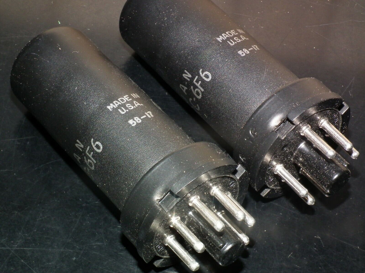 6F6 RCA Platinum Matched Pair NOS NIB JAN Boxes Made in US in 1958