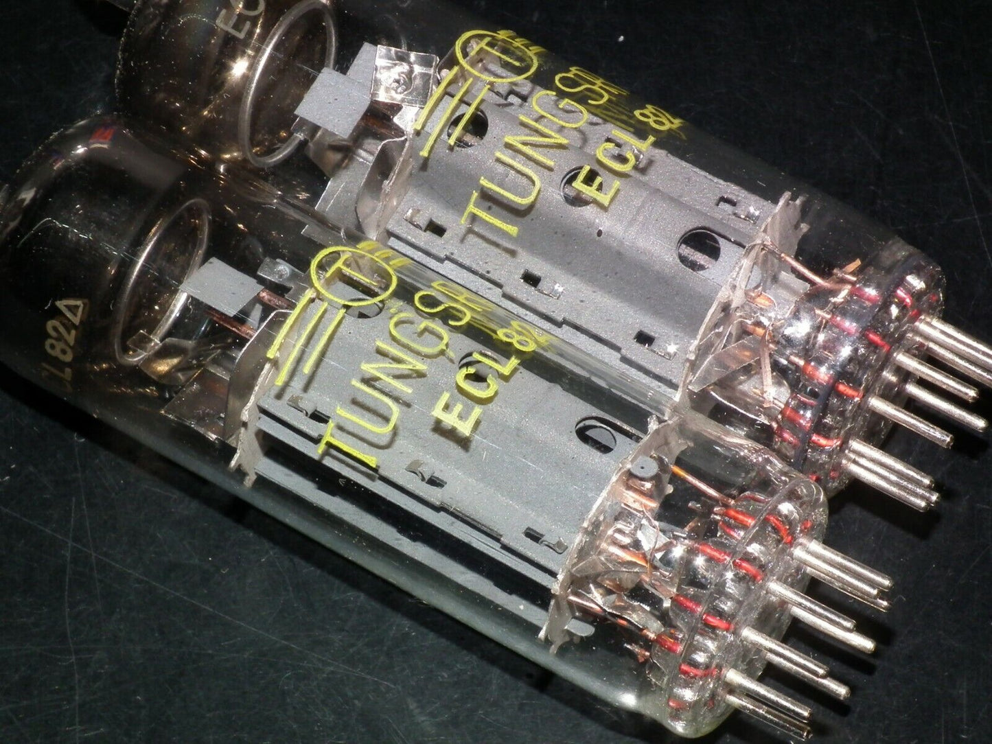 ECL82 Tungsram NOS NIB RARE Dual Stage Big Ring Getter, early 60s, the same code