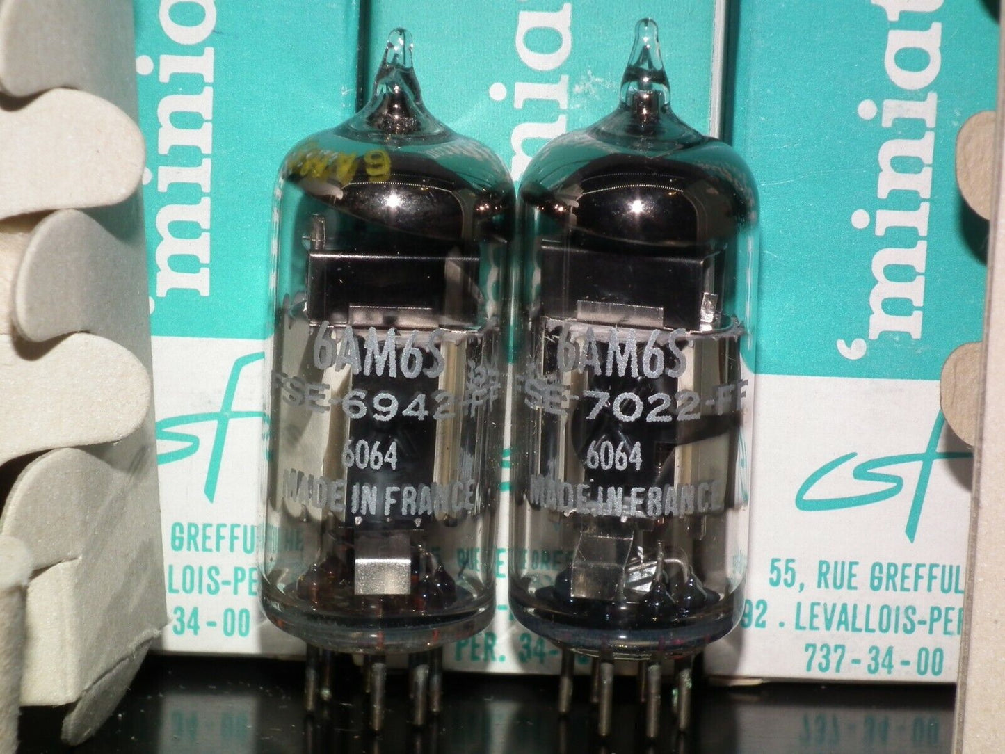 6AM6S EF91 Thomson Miniatron NOS Matched Pair for Little Dot I+ Headphone Amp